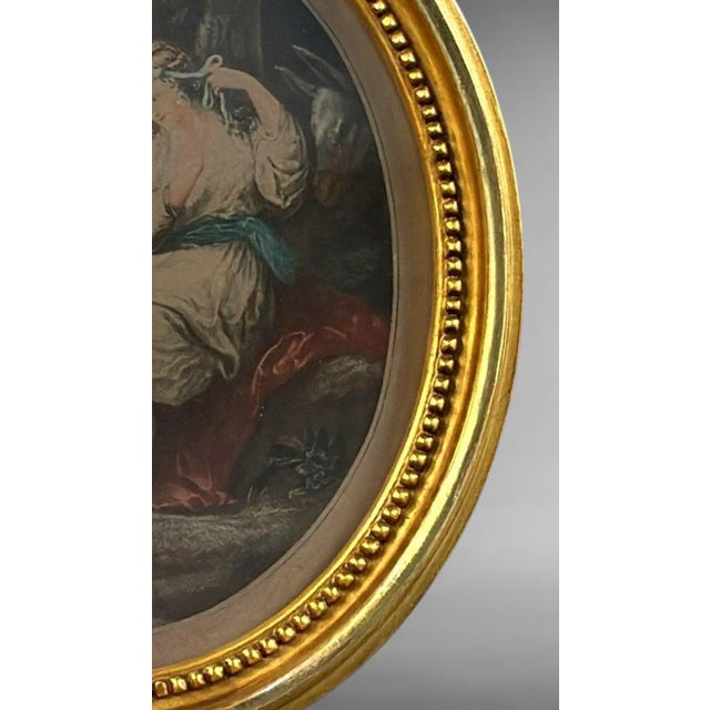 Mid 20th Century Thomas Burke After Angelika Kauffman Pair Oval Engravings in Gilt French Frames For Sale - Image 13 of 18