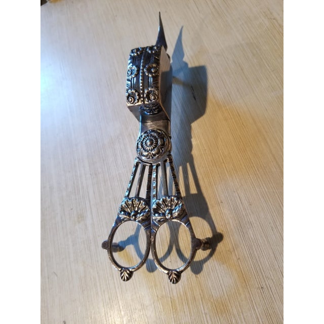 Metal Sheffield Candle Snuffer Scissors For Sale - Image 7 of 10