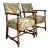 Vintage Twisted Wood Dorothy Draper Upholstered Barley Twist Armchairs For Sale