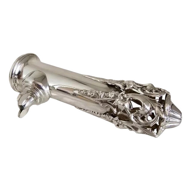 Sterling Silver Pierced Posy Holder by Hugh Crawshaw, Sheffield, 2004 For Sale