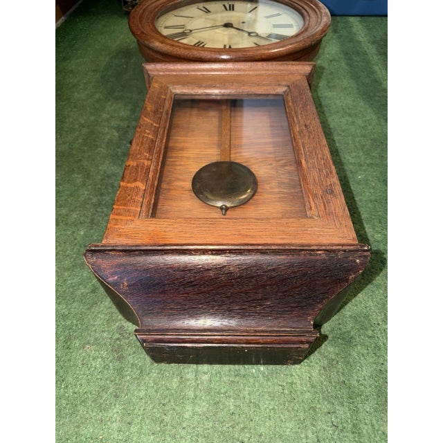 Eastman Clock Co Boston, Antique Weight Driven Regulator Wall Clock For Sale - Image 14 of 15