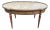 French Maison Jansen-Style Marble Top Coffee Table W/ Brass Gallery For Sale