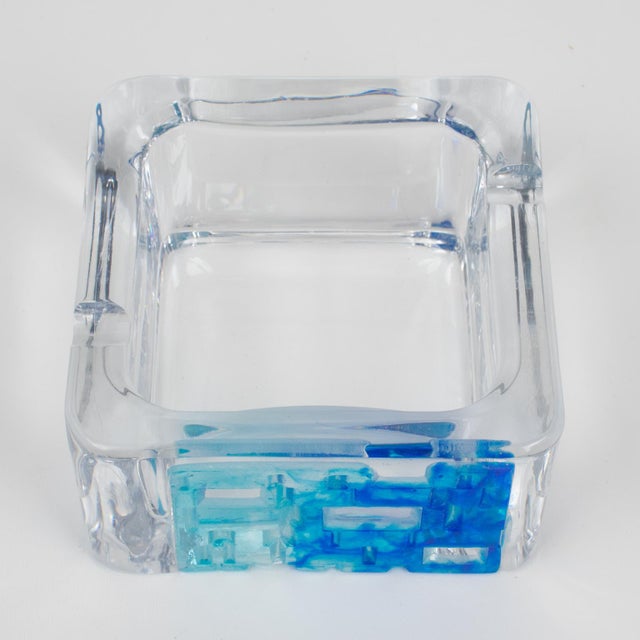 Glass Daum France Pate De Verre and Crystal Bowl Catchall Ashtray For Sale - Image 7 of 11