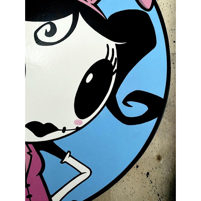 Contemporary Arsen, Miss Bunny, 2022, Mixed Media on Wood, Framed For Sale - Image 3 of 4