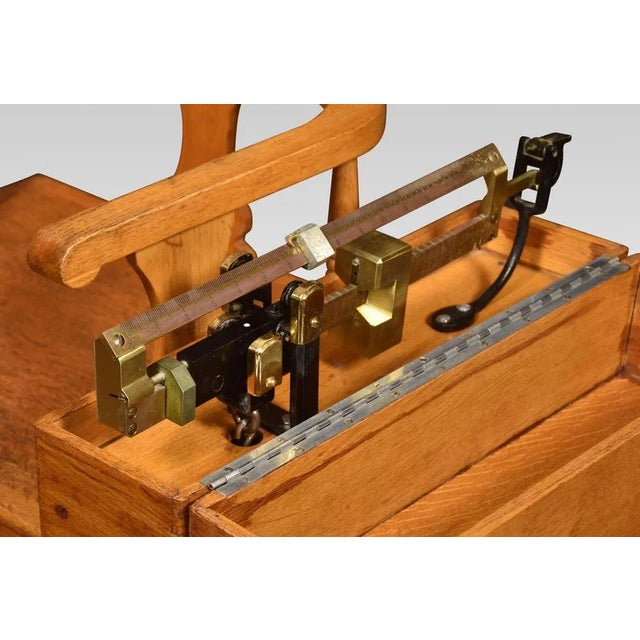 Vintage Oak Doctors Scales, 1890s, Set of 2 For Sale - Image 6 of 9