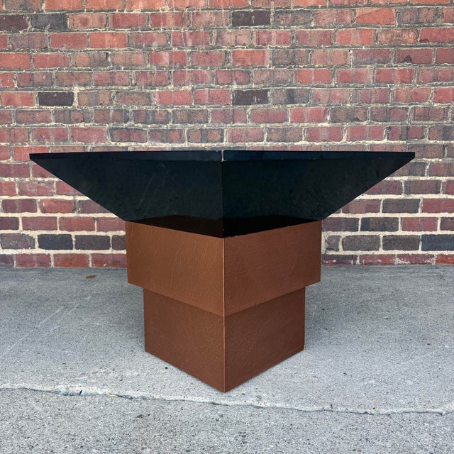 Karl Springer Studio Made Postmodern Copper and Wood Game Table Karl Springer? For Sale - Image 4 of 12