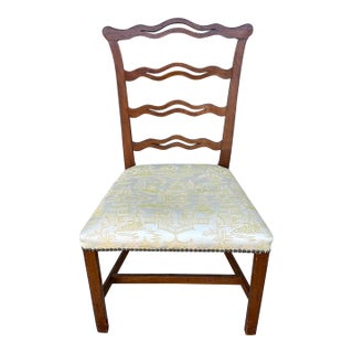 Antique Mahogany Chippendale Ribbon Back Side Chair, Massachusetts, Circa 1800 For Sale