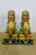 Ceramic 2 Chinese Green Sancai Glazed Porcelain Foo Dog Guardian Lion Statues 12" For Sale - Image 7 of 18