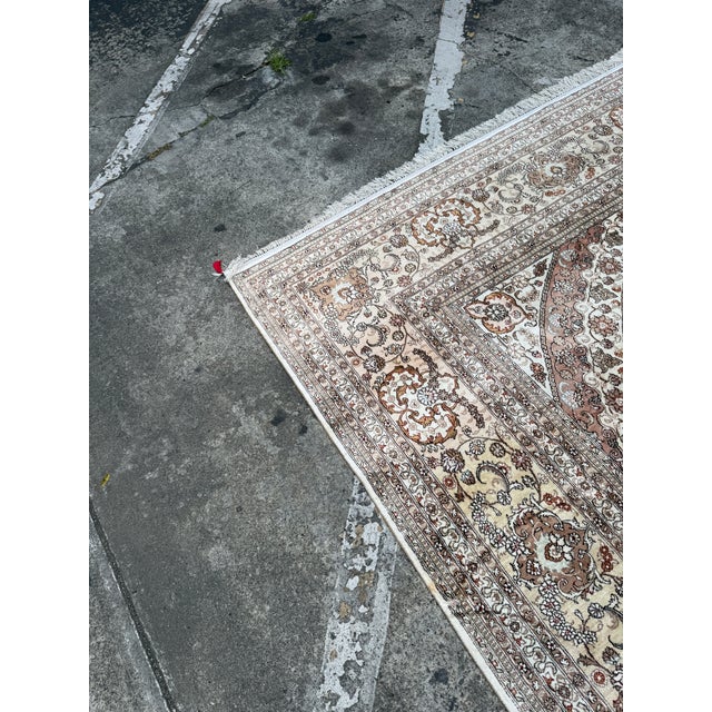 10ft 1in × 14ft Silk Area Rug For Sale In San Francisco - Image 6 of 12