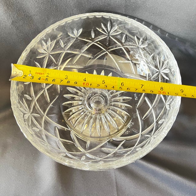 Waterford Waterford Marquis Christie Crystal Footed Bowl Centerpiece 9” For Sale - Image 4 of 9