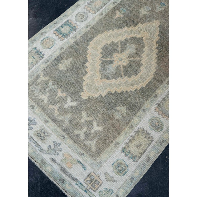 Turkish Turkish Oushak Rug 2'10" x 10'6" #19202 For Sale - Image 3 of 8