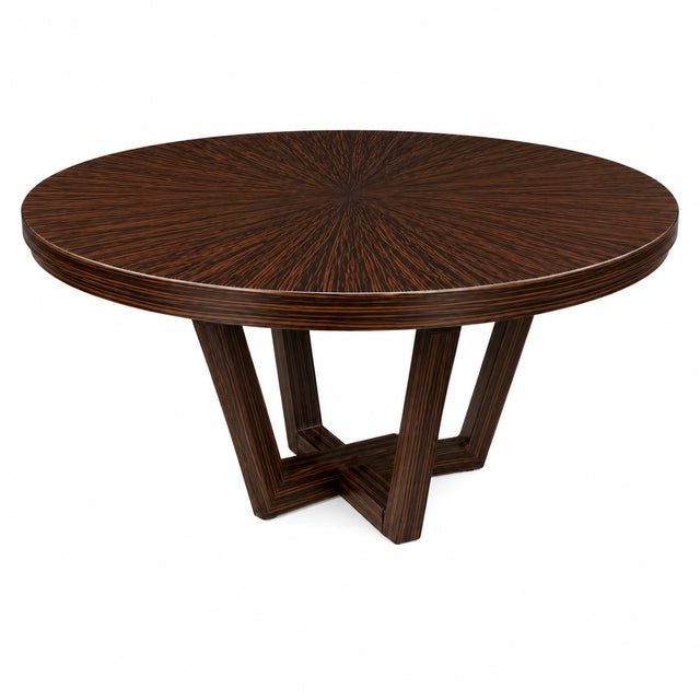 Mid-Century Modern Mid Century Style Round Dining Table W/Custom Finish For Sale - Image 3 of 5