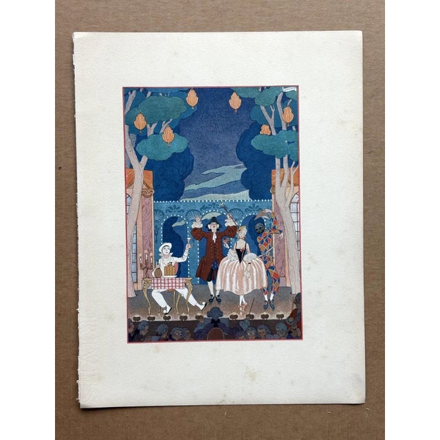 Up for sale is this beautiful, limited edition, hand-colored pochoir print by George Barbier. It is one of several we are...