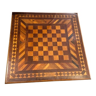 1970s Wooden Chess Table Top For Sale