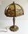 Antique Art Nouveau 8 Panel Slag Glass Lamp With Desert Scene Palm Trees, for Repair For Sale - Image 11 of 18