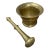 19th Century Dutch Polished Brass Mortar & Pestle For Sale
