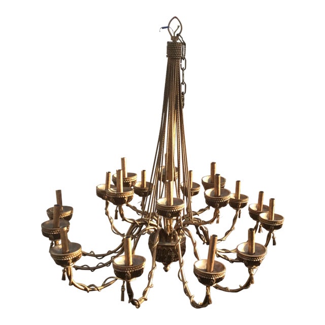 1960s 18 Light Chandelier For Sale