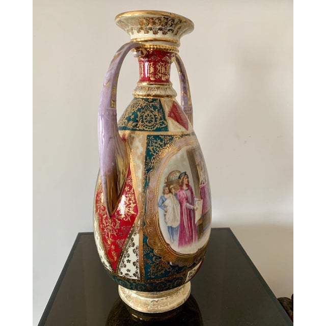 Vintage Royal Vienna-Style Shield/Beehive Marked Austrian Vase For Sale In Los Angeles - Image 6 of 10