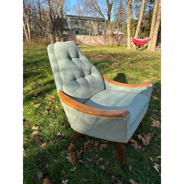 1960s Adrian Pearsall for Craft Associates Mid Century High Back Lounge Chair For Sale - Image 9 of 9
