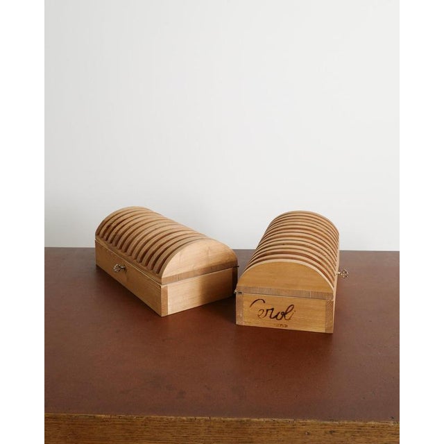 Italian Mid Century Decorative Wooden Boxes by Mario Ceroli for Poltronova, 1970s, Set of 2 For Sale - Image 3 of 7