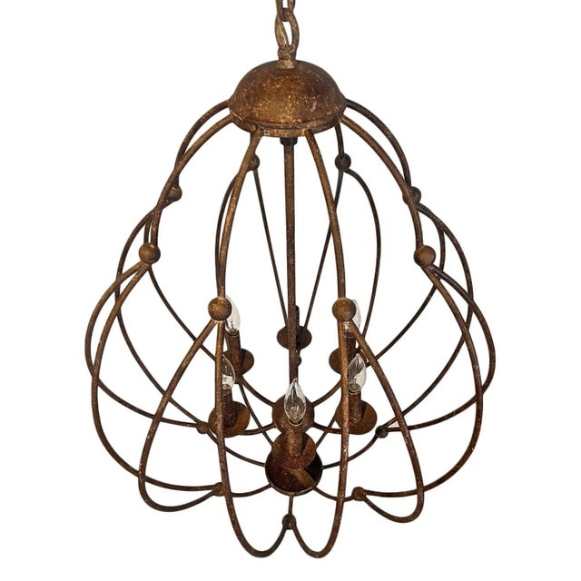 Farmhouse Classic Whitney Iron Chandelier For Sale - Image 3 of 5