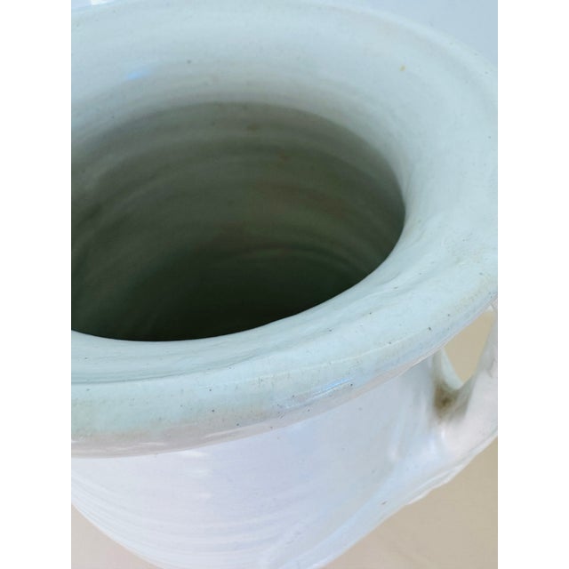 Ceramic McCoy Tall Sand Dollar Vase in White For Sale - Image 7 of 11