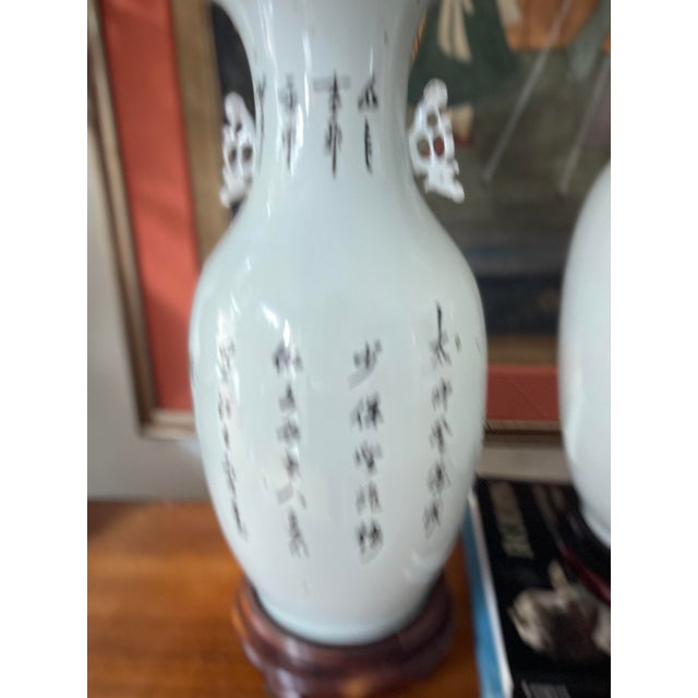 19th Century Qing Dynasty Iron Red Foo Dog Lamps - a Pair For Sale - Image 10 of 12