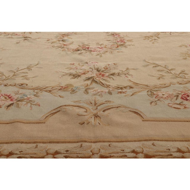 Mid 20th Century Vintage Chinese Aubusson Rug, 11'11 X 15'04 For Sale - Image 5 of 10