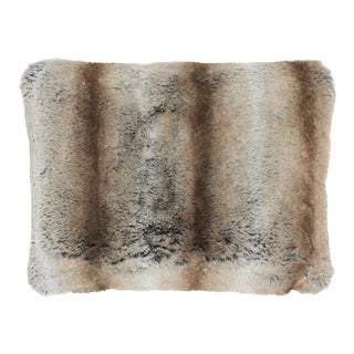 Stag Faux Fur Cushion With Linen Back With Feather Filler - 33x45cm (15"x18") For Sale