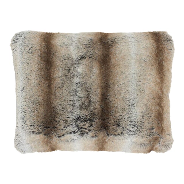 Stag Faux Fur Cushion With Linen Back With Feather Filler - 33x45cm (15"x18") For Sale