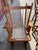 Brown Vintage Solid Wood Windsor-Style Glider Rocking Chair With Tufted Cushions For Sale - Image 8 of 9