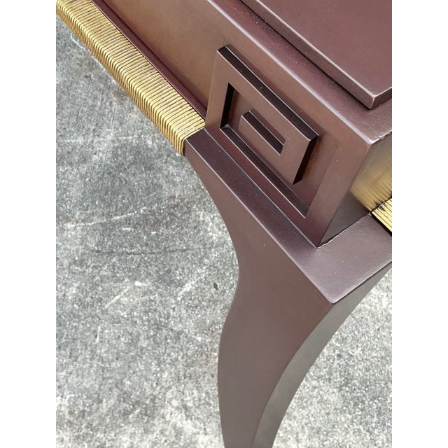 Late 20th Century Vintage Baker Saber Leg Writing Desk For Sale - Image 5 of 10