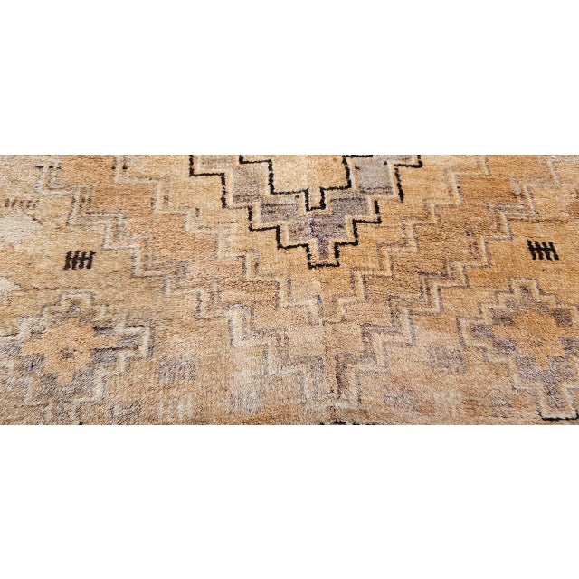 Vintage Moroccan Tribal Rug, Hand-Knotted Wool, Geometric Pattern, Camelhair, 3’ X 5’ For Sale - Image 13 of 17