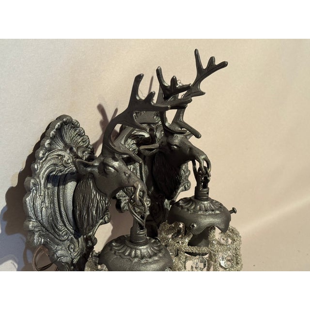 1980s French Louis XVI Charcoal Bronze Wall Lamps Sconces - Pair For Sale - Image 11 of 14