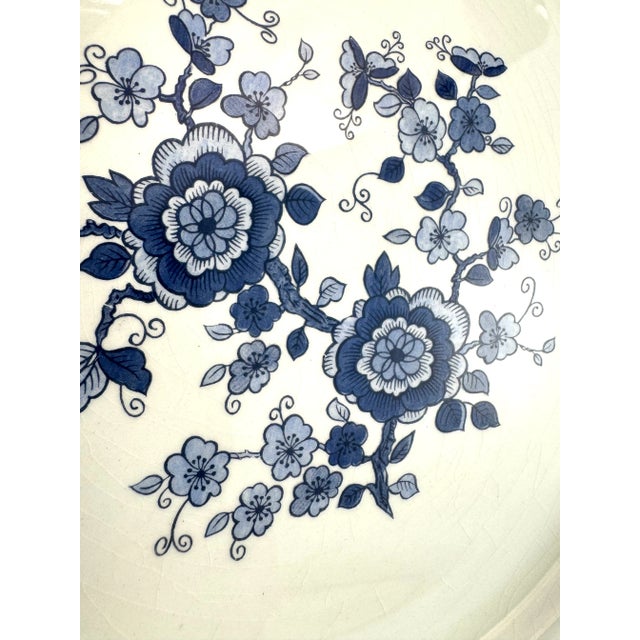 1960s Vintage Mid Century Enoch Wedgwood “Royal Blue Ironstone” Plates, Set of 8 For Sale - Image 5 of 13
