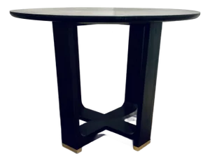 Currey & Company Modern Black Cerused Oak Finished Blake Dining Table