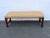 Chinese Chippendale Long Upholstered Window Hall End of Bed Bench 6596 For Sale - Image 10 of 10