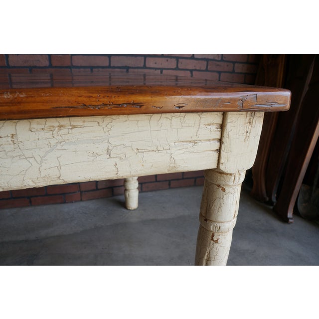 Brown Rustic Farmhouse Dining Table and Pair of Arm Chairs For Sale - Image 8 of 17