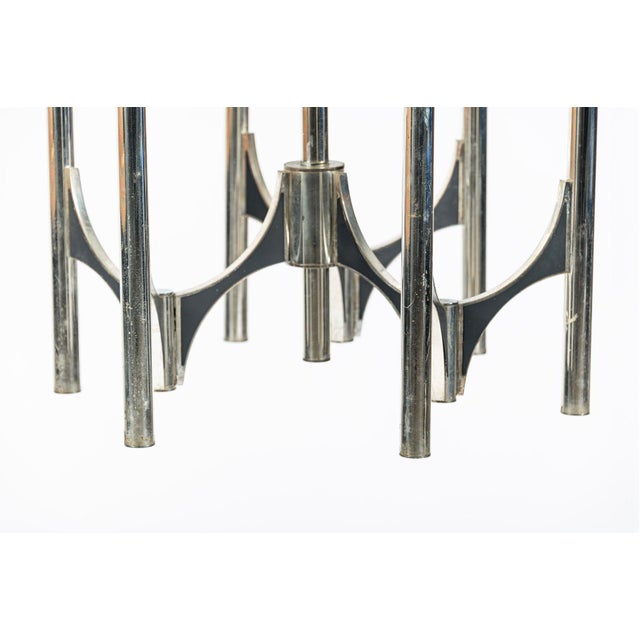 Gaetano Sciolari Italian Chrome Mid Century Modern Chandelier, 1970s For Sale - Image 9 of 12