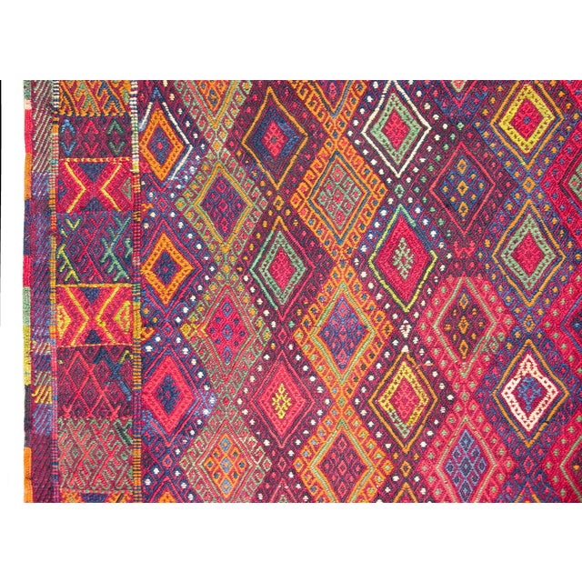 Vintage Uzbek Sumak Rug For Sale - Image 11 of 15
