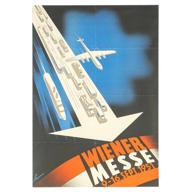Wiener Messe Poster, 1950s For Sale