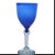 Glass Late 20th Century Mexican Hand-Blown Cobalt Blue Wine Goblets With Aqua Stems 8" - Set of Six For Sale - Image 7 of 15