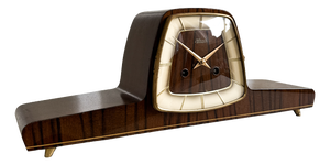 Mid-Century Modern Sculptural Mantel Clock from Hermle, 1960s