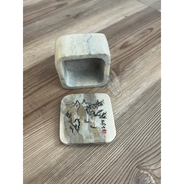 Small Vintage Stone Chinese Trinket Box For Sale In New York - Image 6 of 8