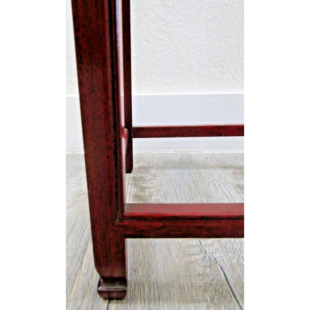 1960s Asian Solid Rosewood 36" High Square Plant Stand Pedestal For Sale - Image 11 of 12