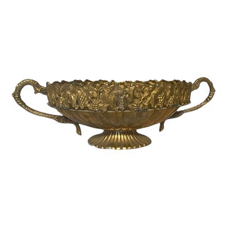 Brass Compote Pedestal Bowl For Sale