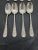 Antique Stieff Rose Sterling Silver 5.875" Flat Handle Teaspoons Set 12 Monogram For Sale - Image 9 of 12