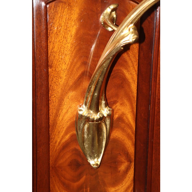 1920's Art Nouveau Mahogany Ormolu Mounted Vanity and Majorelle Stool For Sale - Image 14 of 14