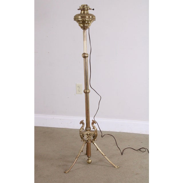 Antique Victorian Brass Adjustable Piano Floor Lamp Chairish