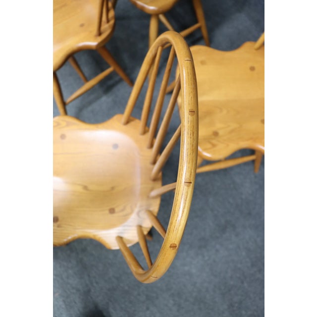 Wood Frederick Duckloe Oak Windsor Style Chairs /6 For Sale - Image 7 of 12